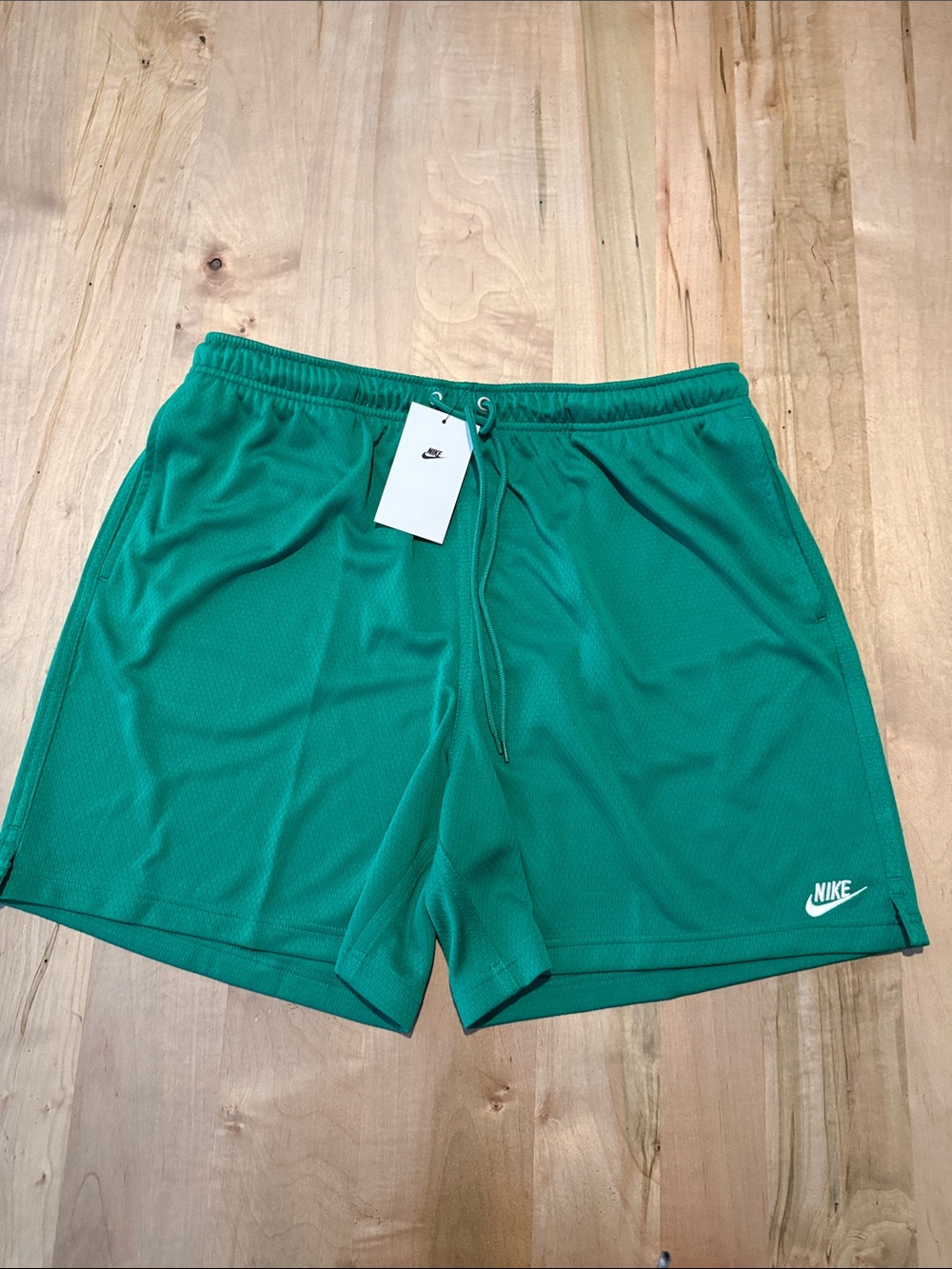 Nike Men's Teal Athletic Shorts with White Swoosh